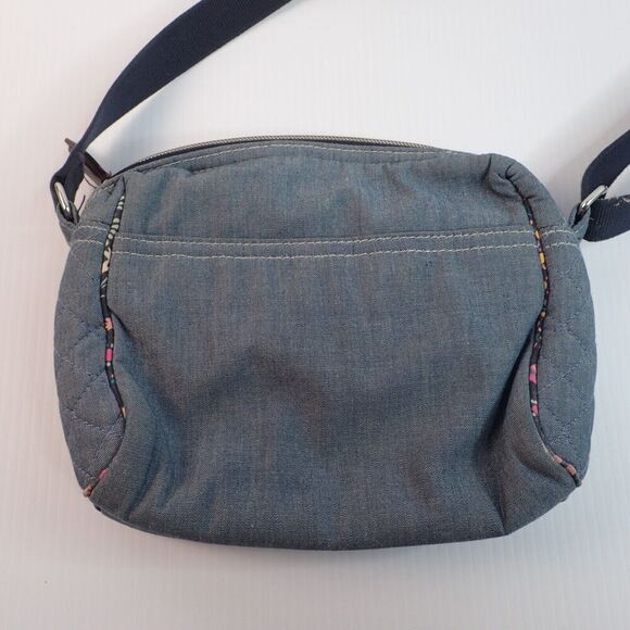 Vera Bradley Denim Floral Garden Snail Lined Crossbody Purse Bag - Picture 11 of 16
